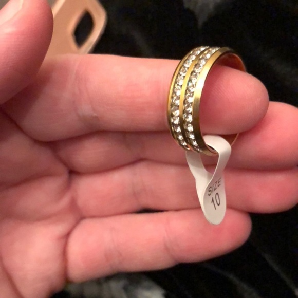 8MM White sapphire Ring Band New - Picture 4 of 4